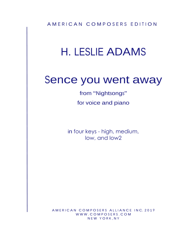 [Adams] Sence You Went Away