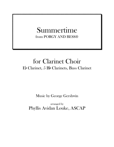 Summertime (arr. Phyllis Avidan Louke, ASCAP)