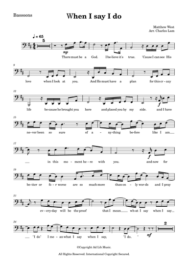 When I Say I Do (arr. Charles Lam)