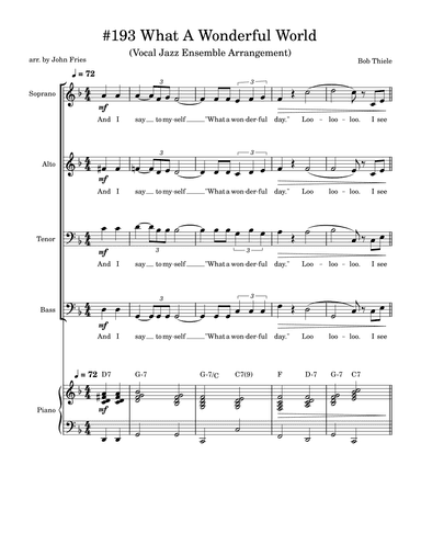 What A Wonderful World (arr. John Fries)