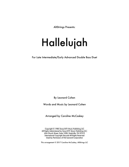 Hallelujah (arr. Caroline McCaskey)