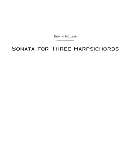 Sonata for Three Harpsichords
