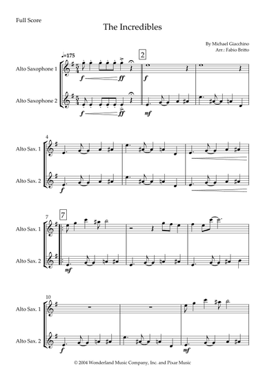 The Incredibles (main Theme) (arr. Fabio Britto)