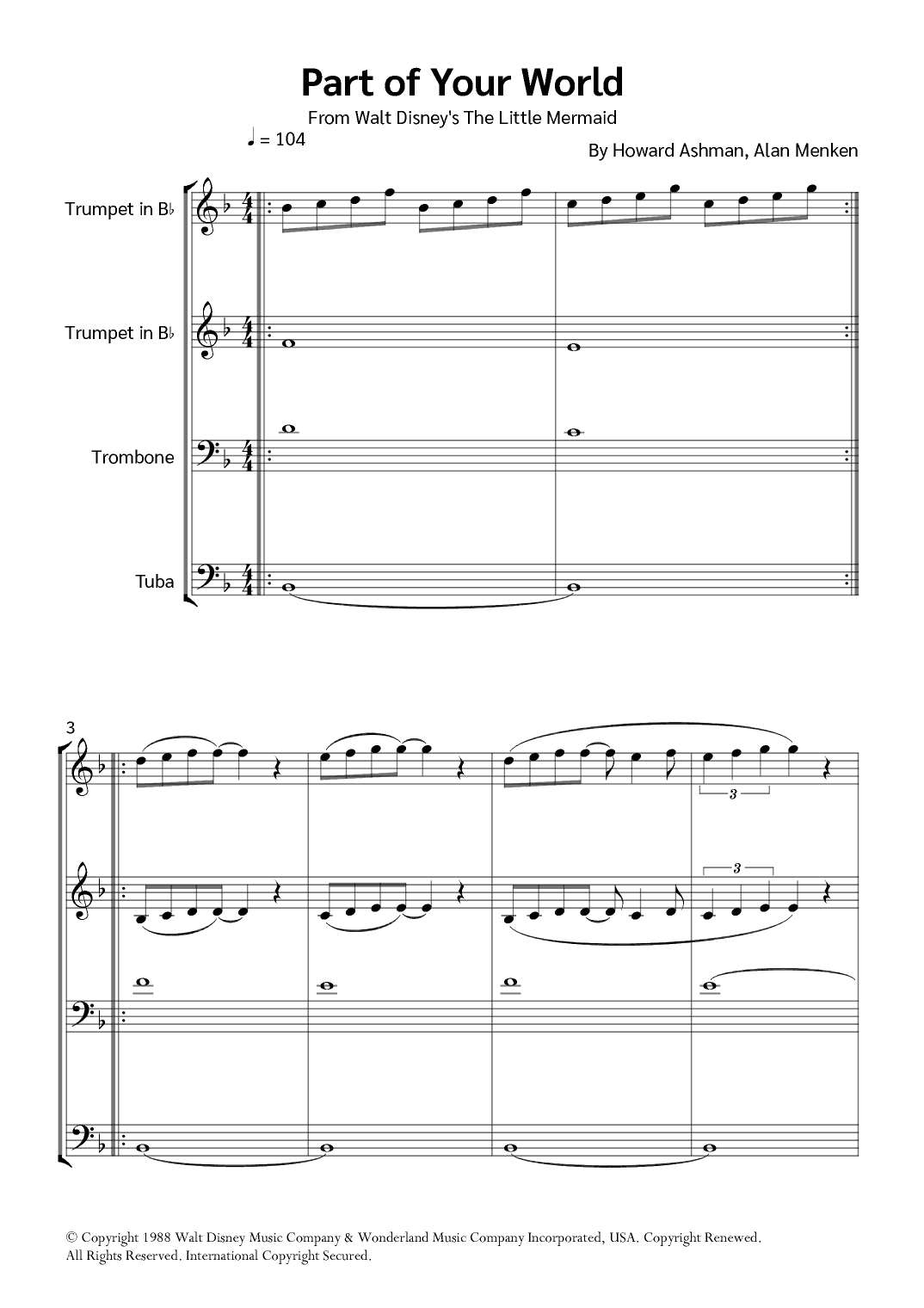 Part Of Your World (reprise) (arr. Jackson Spindler)