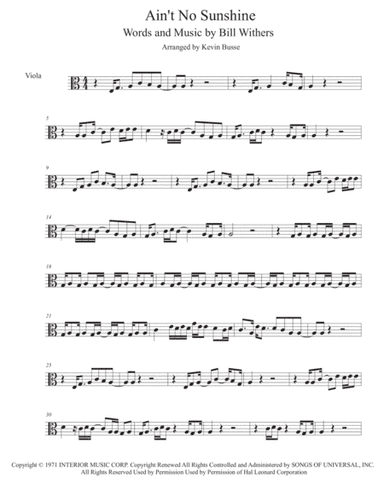 Ain't No Sunshine (arr. Kevin Busse)