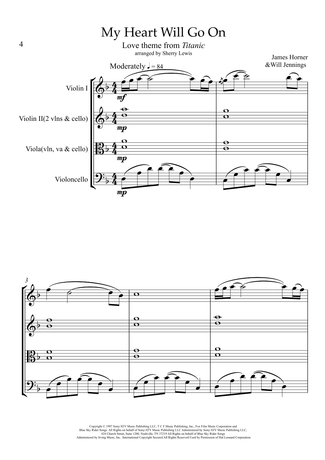 My Heart Will Go On (Love Theme from Titanic) (arr. Sherry Lewis Publishing)