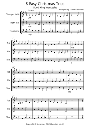 8 Easy Christmas Trios for Brass (arr. David Burndrett)