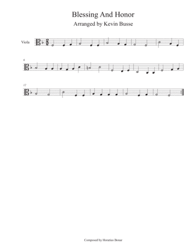 Blessing and Honor - Viola (arr. Kevin Busse)
