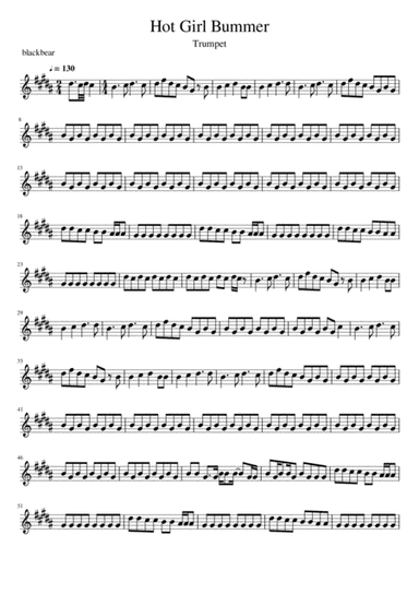 Hot Girl Bummer (arr. Sean M.)