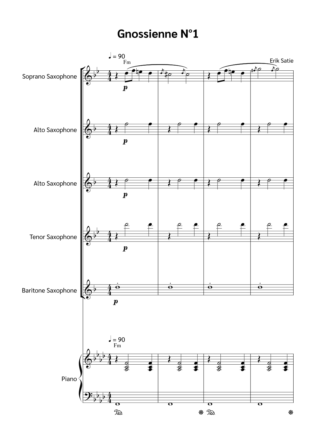 Gnossienne N°1 (arr. Jackson Spindler)