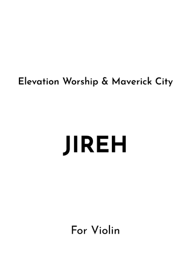 Jireh (arr. Jireh J.)