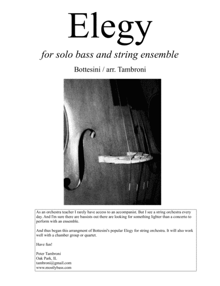 Elegy (arr. Peter Tambroni)