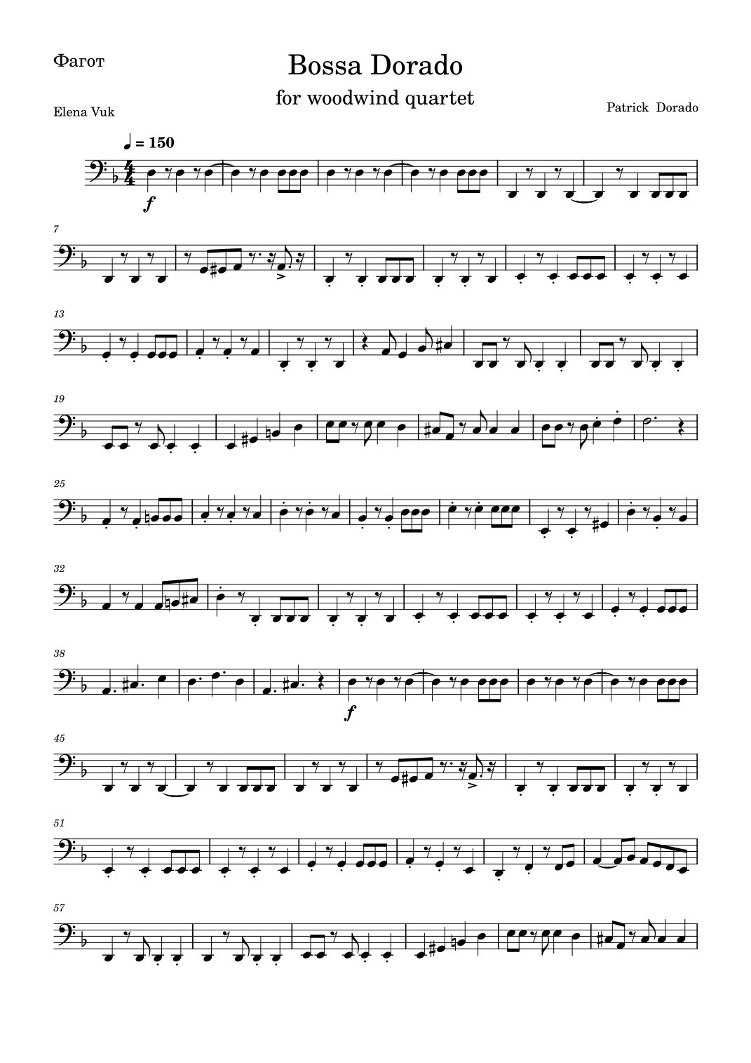 Bossa Dorado (arr. Elena Vuk)