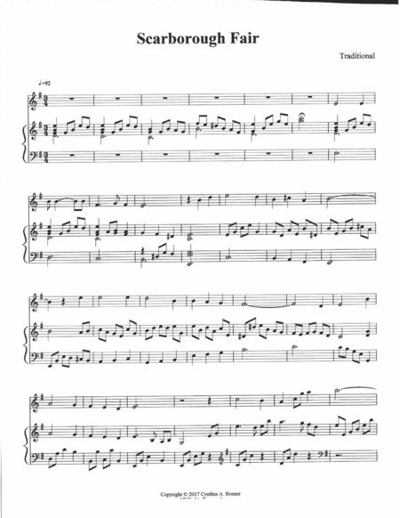 Scarborough Fair (arr. Cynthia A. Boener)