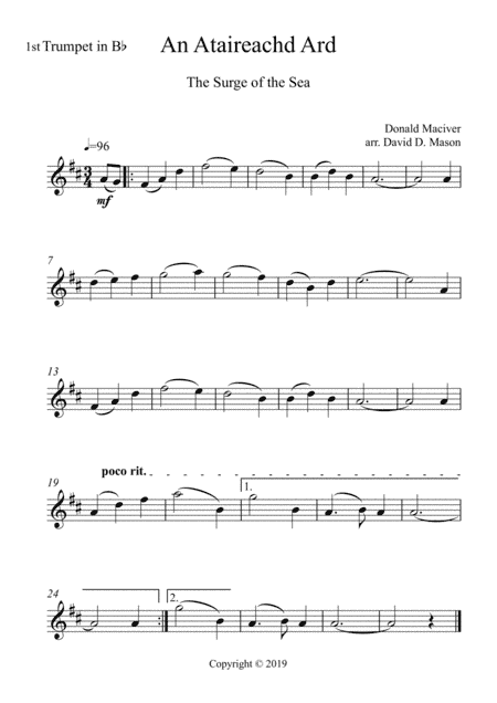 An Ataireachd Ard (arr. David D. Mason)
