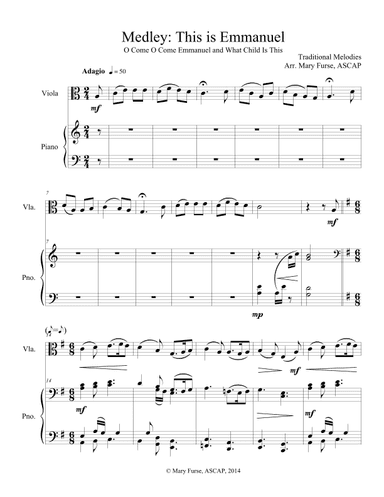 Christmas Medley: O Come O Come Emmanuel and What Child Is This (arr. Mary Furse)