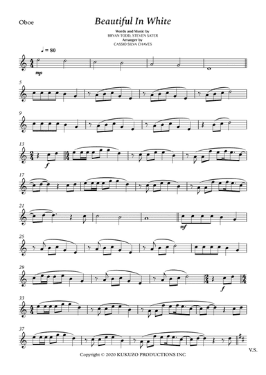 Beautiful In White (arr. Cássio Silva Chaves)