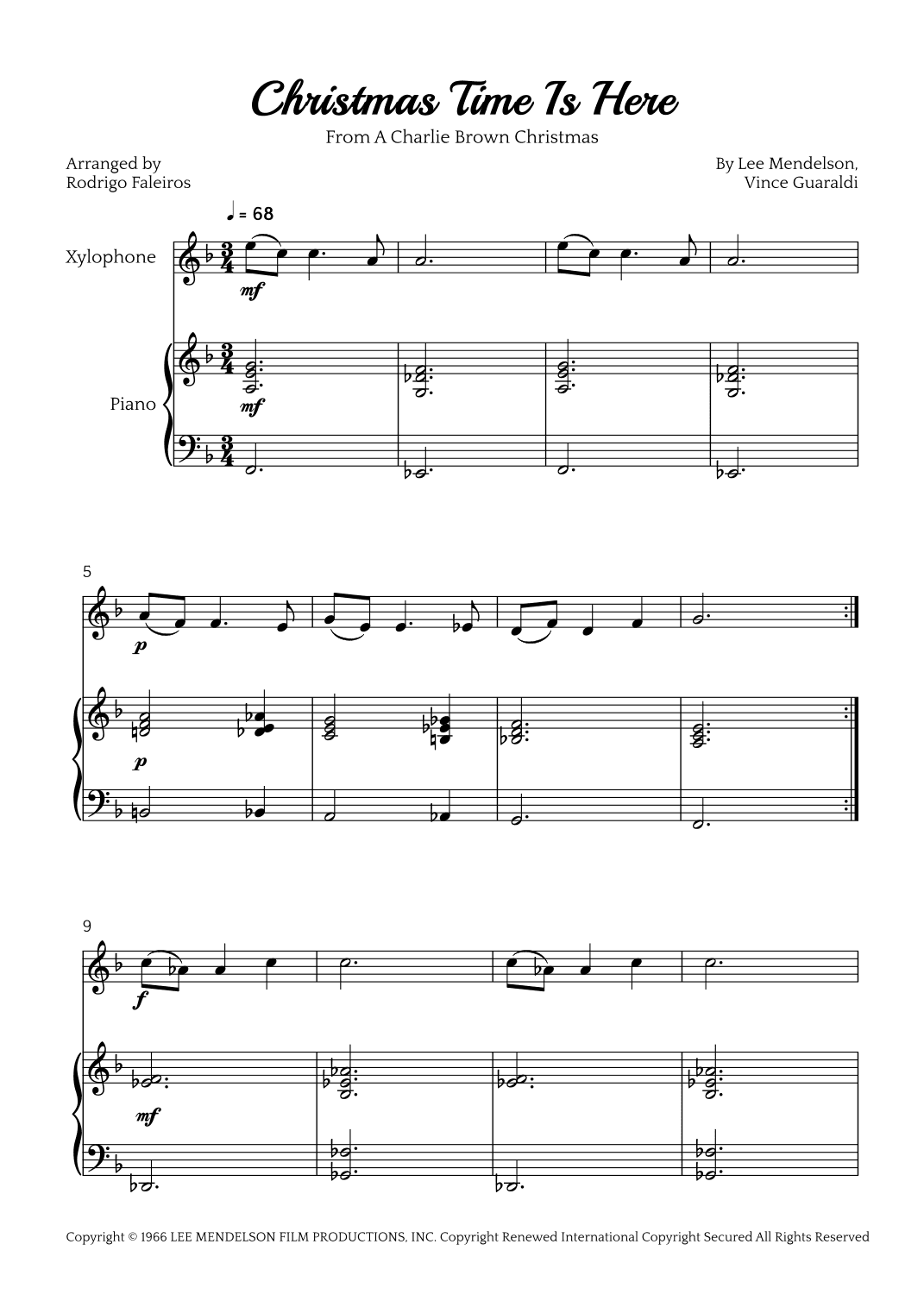 Christmas Time Is Here (arr. Rodrigo Faleiros)