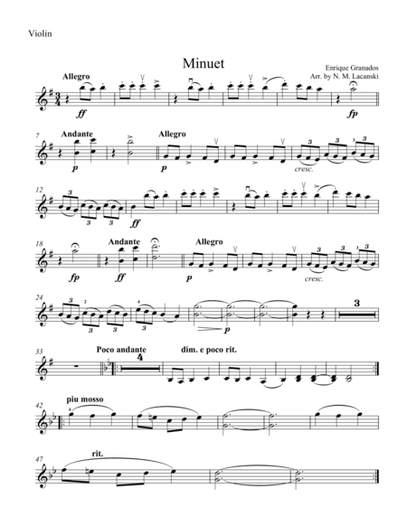 Minuet (arr. Nick Lacanski)