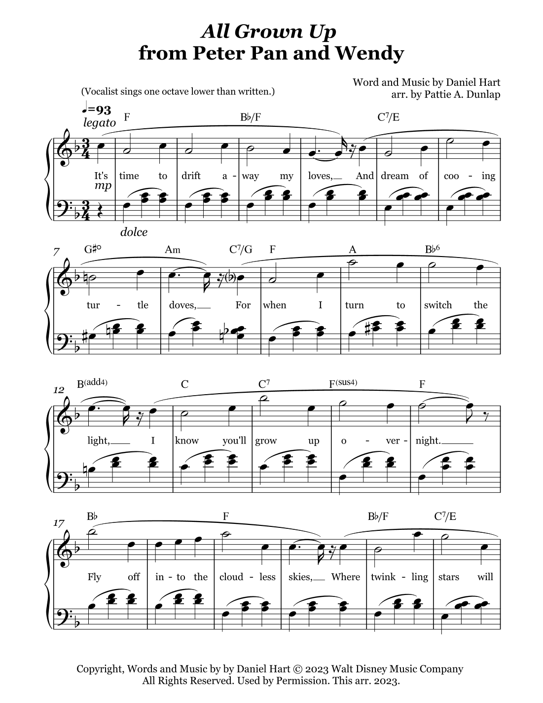 All Grown Up (arr. Pattie A. Dunlap)