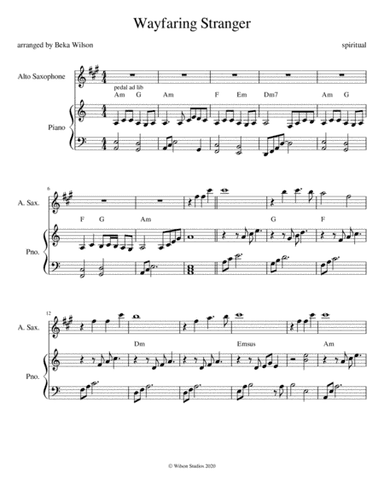 Wayfaring Stranger (arr. Beka Wilson)