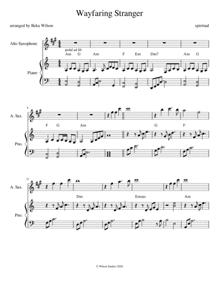 Wayfaring Stranger (arr. Beka Wilson)