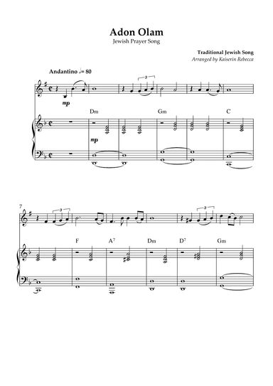 Adon Olam (Eternal Master) (arr. Kaiserin Rebecca)