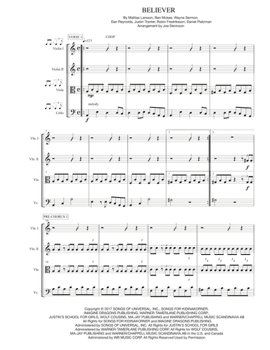Believer (arr. Joe Deninzon)