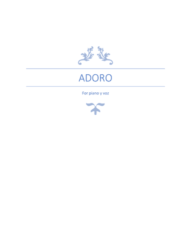 Adoro (arr. RONNY EMERSON VASQUEZ BARRIENTOS)