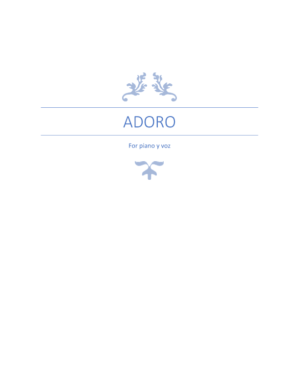 Adoro (arr. RONNY EMERSON VASQUEZ BARRIENTOS)