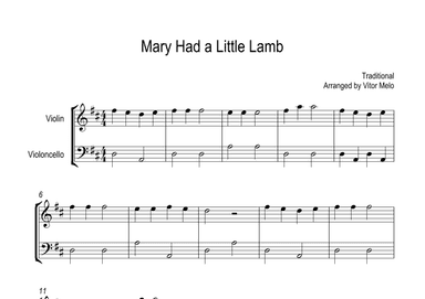 Mary Had a Little Lamb (arr. Vitor Melo)