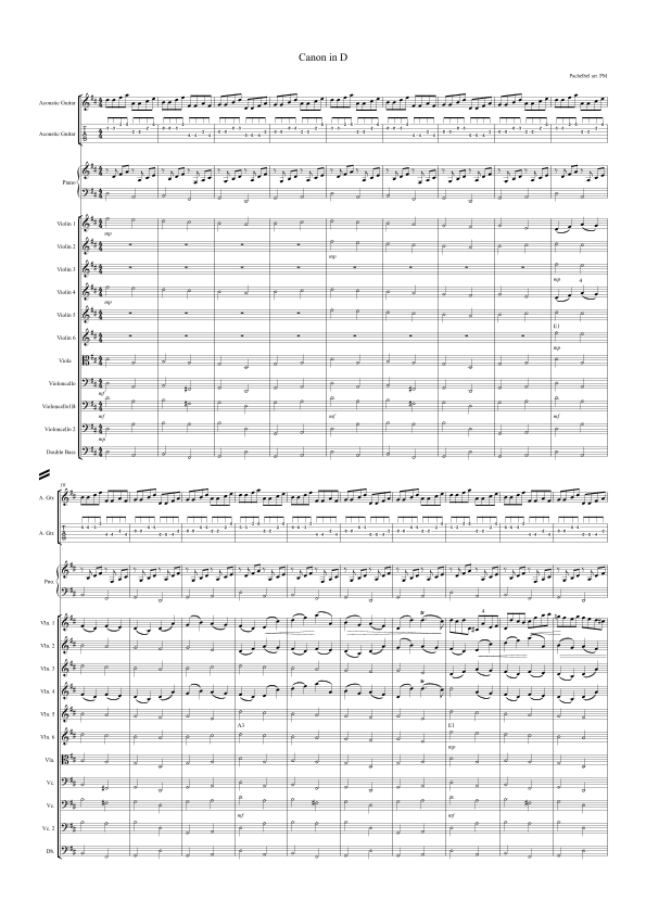 Canon in D (for beginners) (arr. Pam Moutoussi)