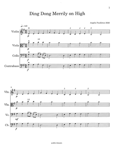 Ding Dong Merrily on High (arr. Angela R Pendleton)