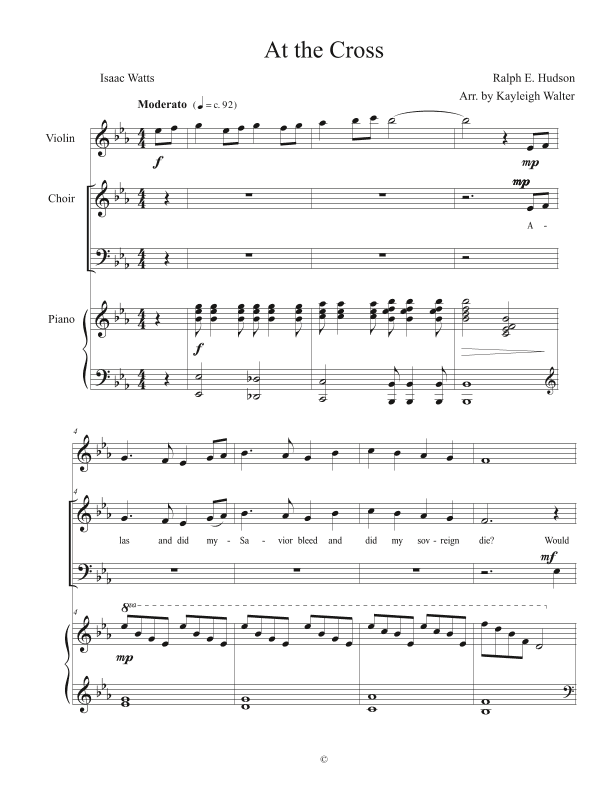 At the Cross (arr. Kayleigh Walter)