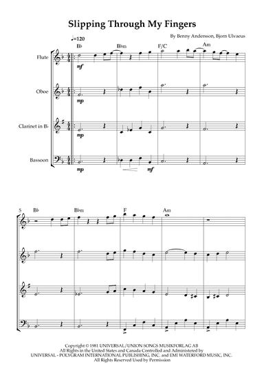 Slipping Through My Fingers (arr. Karen Gueiros)