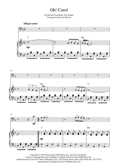 Oh! Carol (arr. Kaiserin Rebecca)