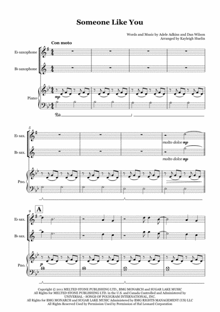 Someone Like You (arr. Kayleigh Huelin)