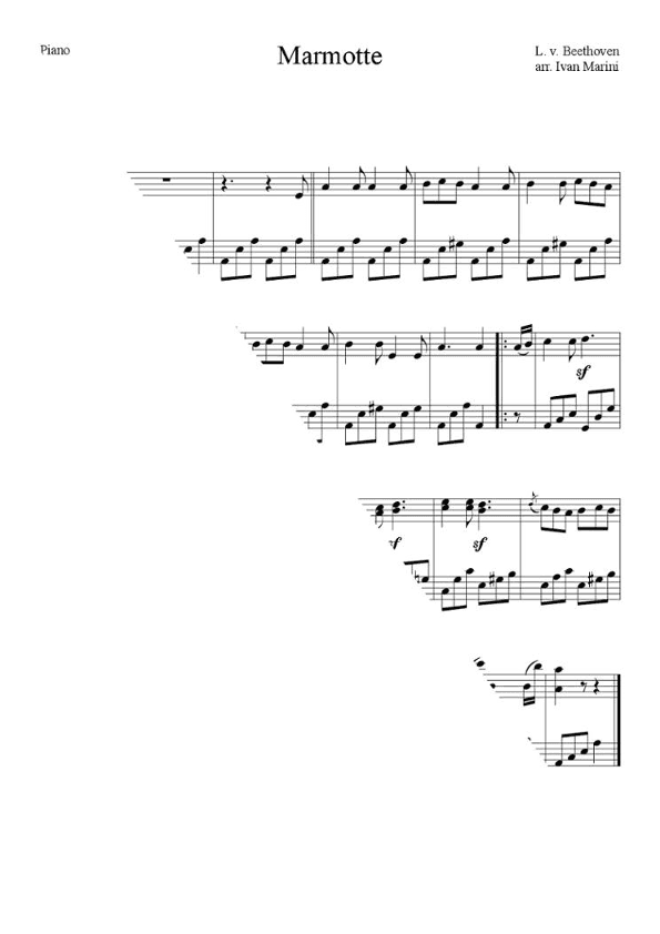 MARMOTTE by Beethoven - transcription for Oboe and Piano (arr. Ivan Marini)