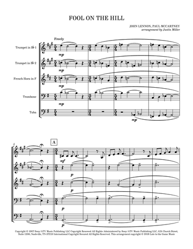 The Fool On The Hill (arr. Justin Miller)