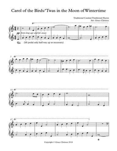 'Twas in the Moon of Wintertime / Carol of the Birds (arr. Grace Christus)