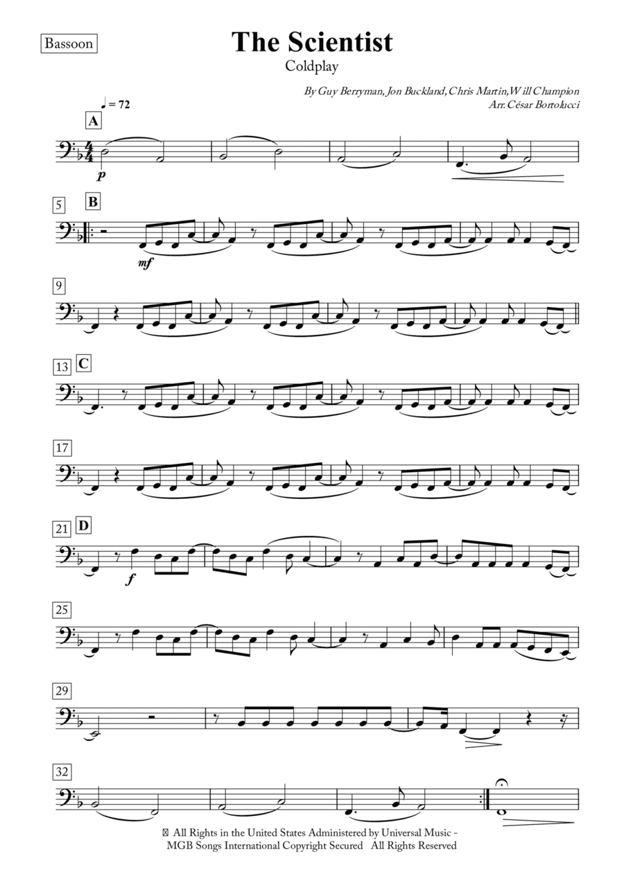 The Scientist (arr. ACT Bortolucci)