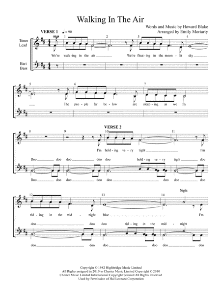 Walking In The Air (arr. Emily Moriarty)