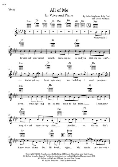 All Of Me (arr. César Madeira)