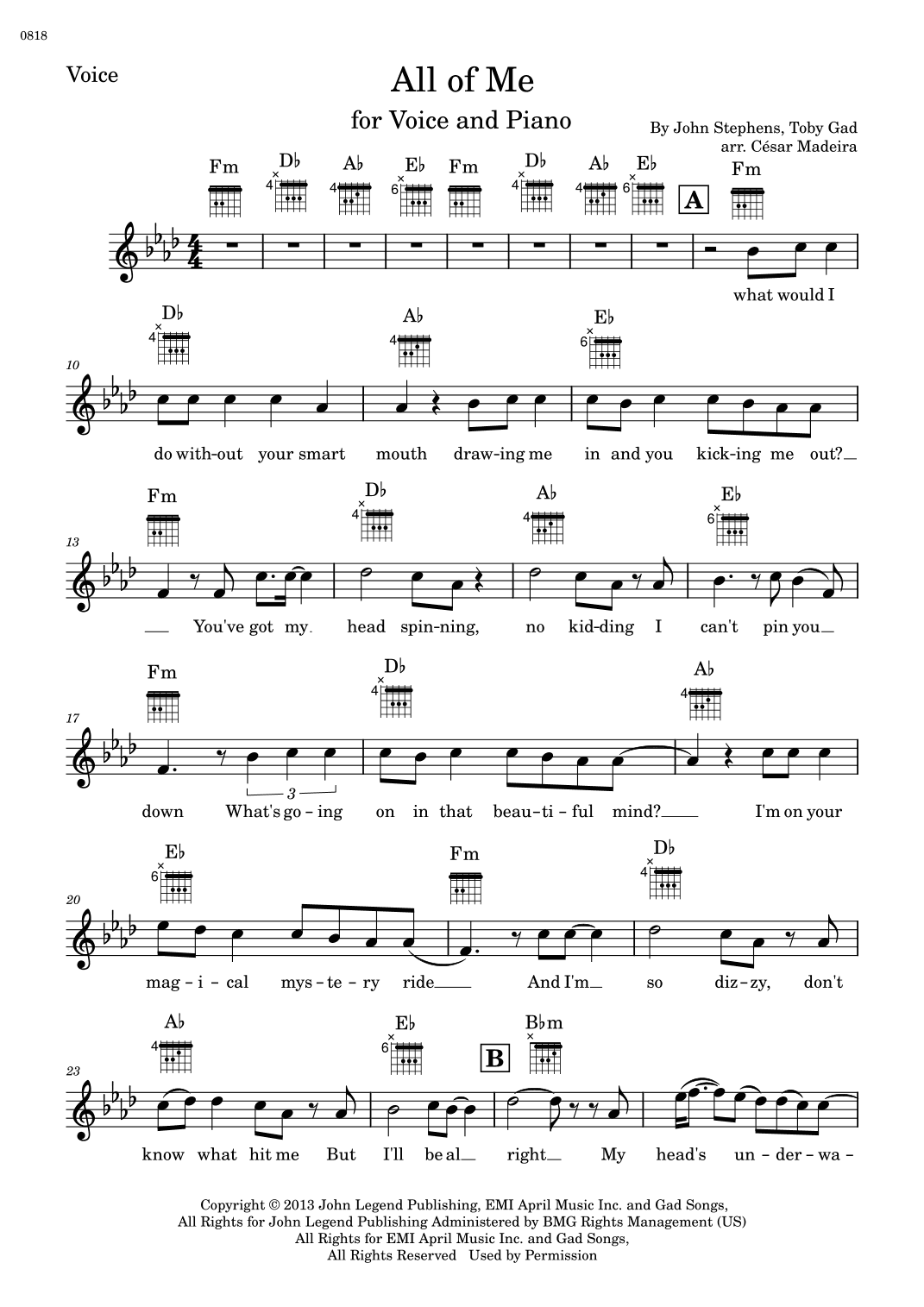 All Of Me (arr. César Madeira)