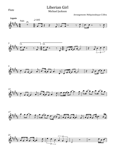 Liberian Girl (arr. Melquisedeque C.Silva)