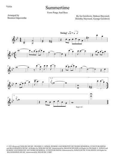 Summertime (arr. Adelaide String Duo)
