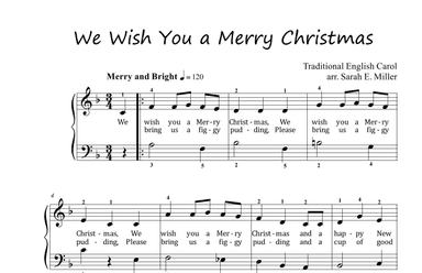 We Wish You a Merry Christmas (arr. Sarah E Miller)