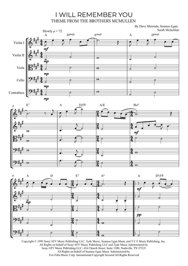 I Will Remember You (arr. Alex Nunes Rodrigues)