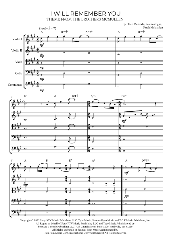 I Will Remember You (arr. Alex Nunes Rodrigues)