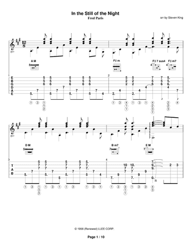 In The Still Of The Night (arr. Steven King)